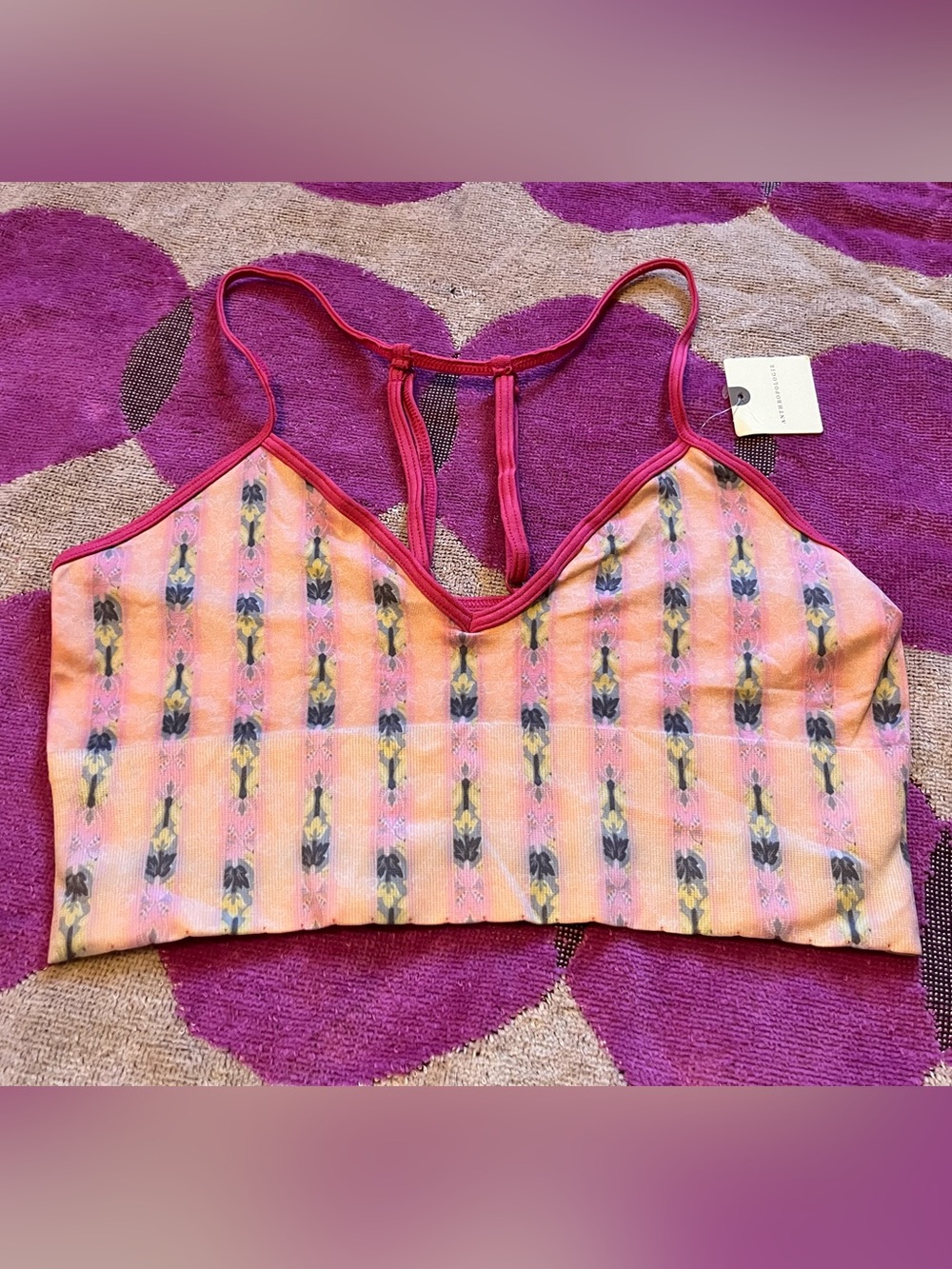 NWT Anthropologie Patterned Bralette